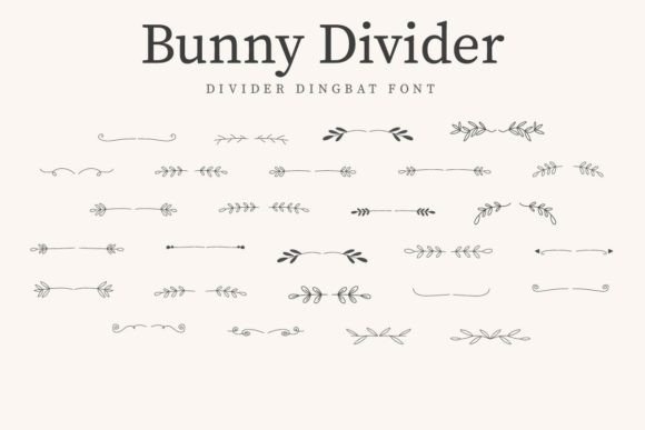Bunny Divider: Elegant Dingbat Fonts for Editorial Design