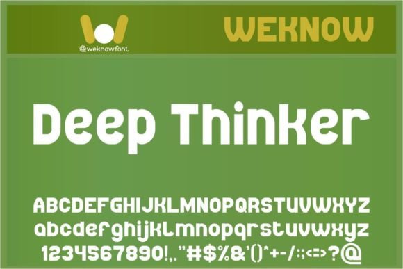 Deep Thinker: A Bold Sans Serif Font for Editorial Design