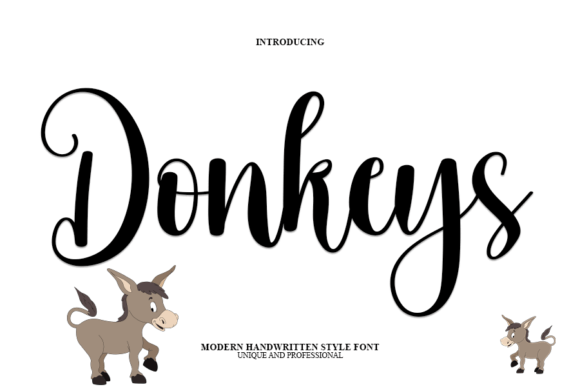 Donkeys Font: A Delicate Handwritten Script for Designers