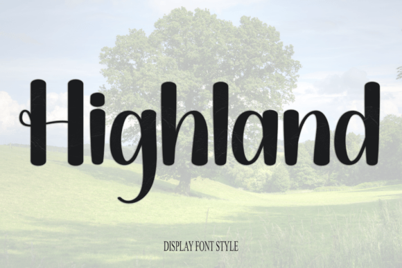 Highland: A Festive Script Font for Holiday Designs