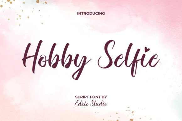 Hobby Selfie Font for Handmade Branding
