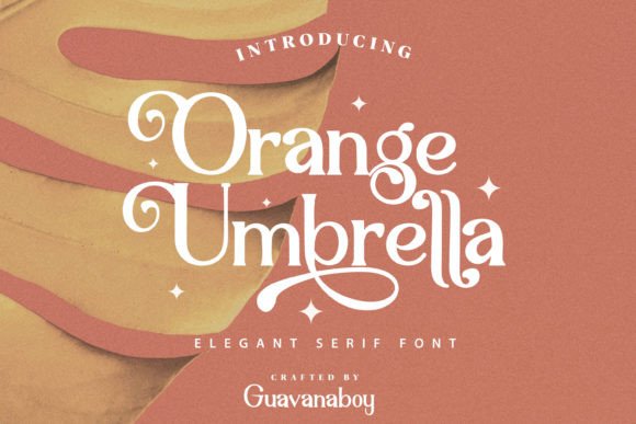 Orange Umbrella Font for Handmade Branding
