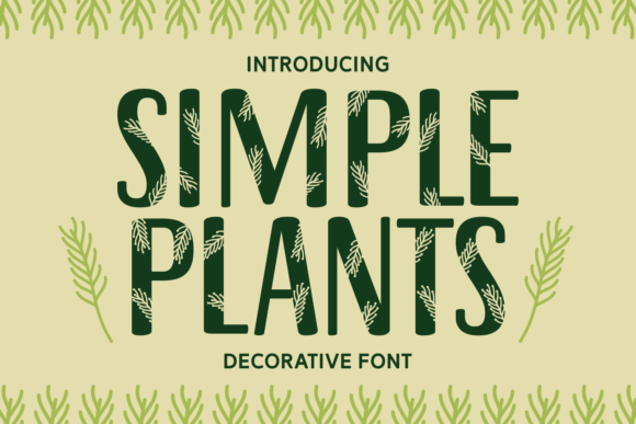 Simple Plants Typeface for Nature-Inspired Campaigns