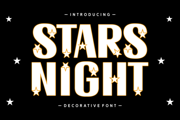 Stars Night Typeface for Editorial Magic
