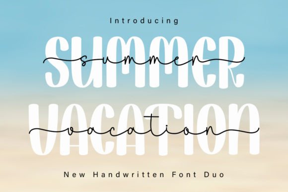 Summer Vacation Duo Font for Campaign Design