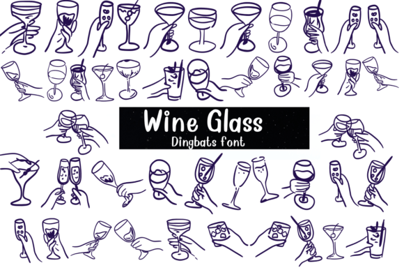 Wine Glass Font for Digital Branding